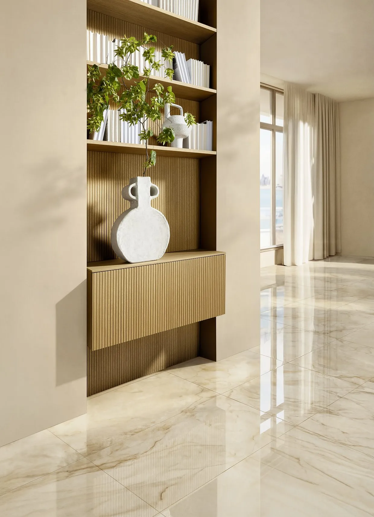 Mobilier living nolteneo, fronturi frezate asortate bucătăriei